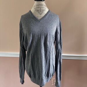 EUC Emi Maglia Wool/Cashmere Blend Gray V-Neck Sweater